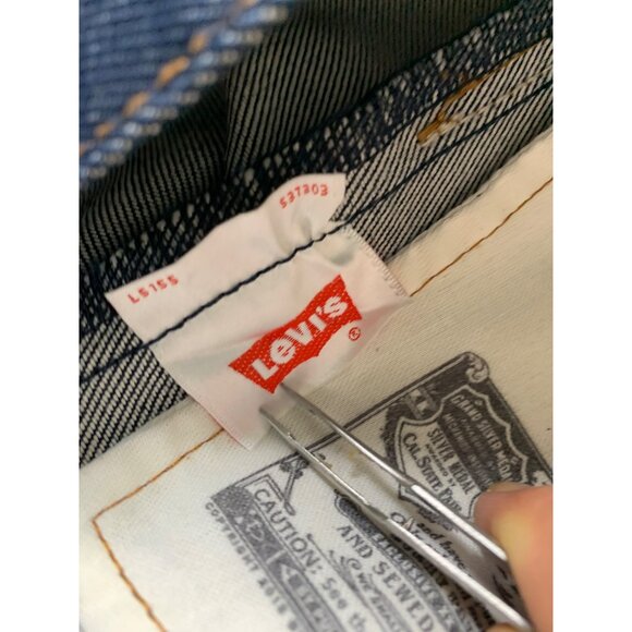 Levis 501 Original Fit Mens Jeans W46 L32 Button Fly Denim RM10203 Big & Tall - Picture 9 of 10